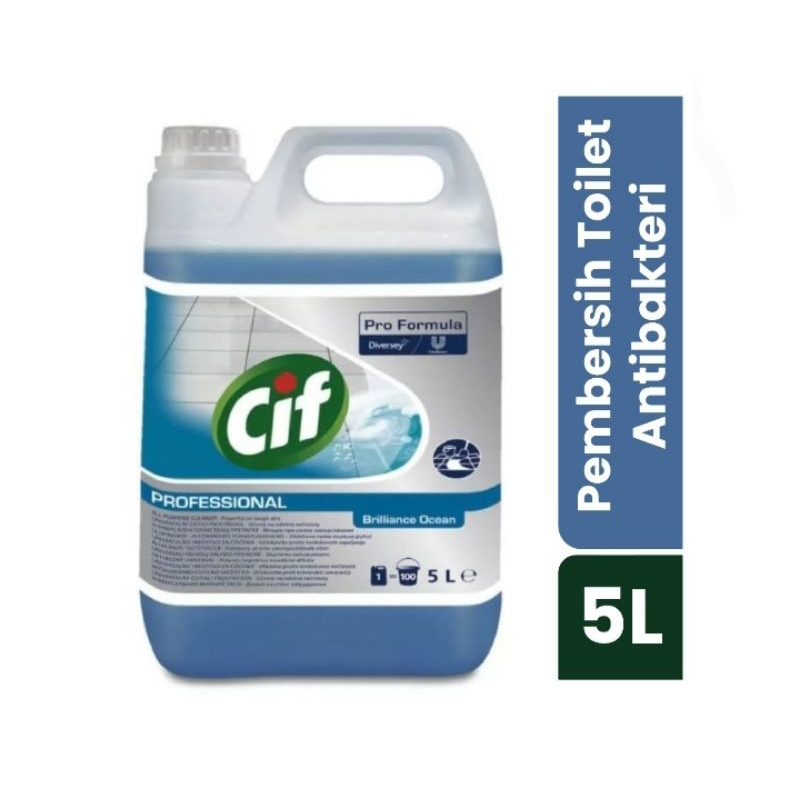 Pembersih Toilet Antibakteri Premium Cif Professional 5L