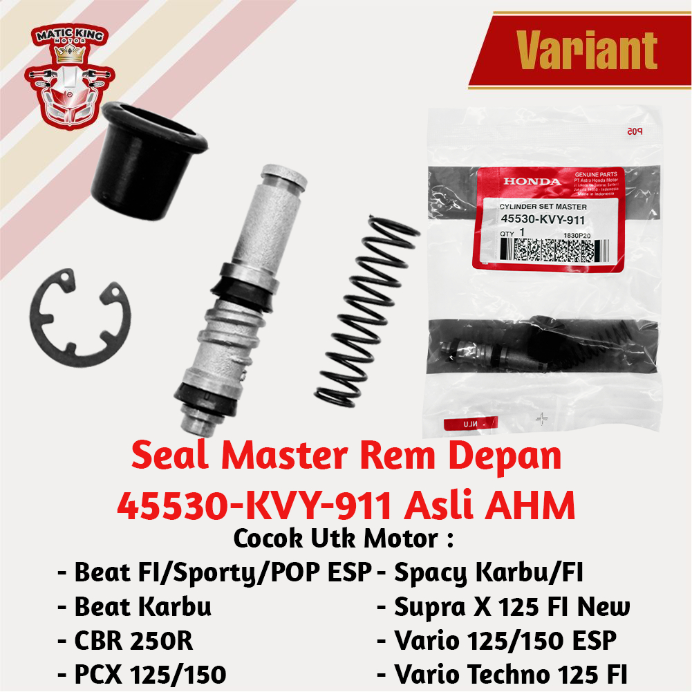 Seal Master rem kit depan Beat Vario Scoopy Revo Absolute Blade Spacy Karbu Fi ESP POP Street 110/125/150 Asli AHM 45530-KVY-911