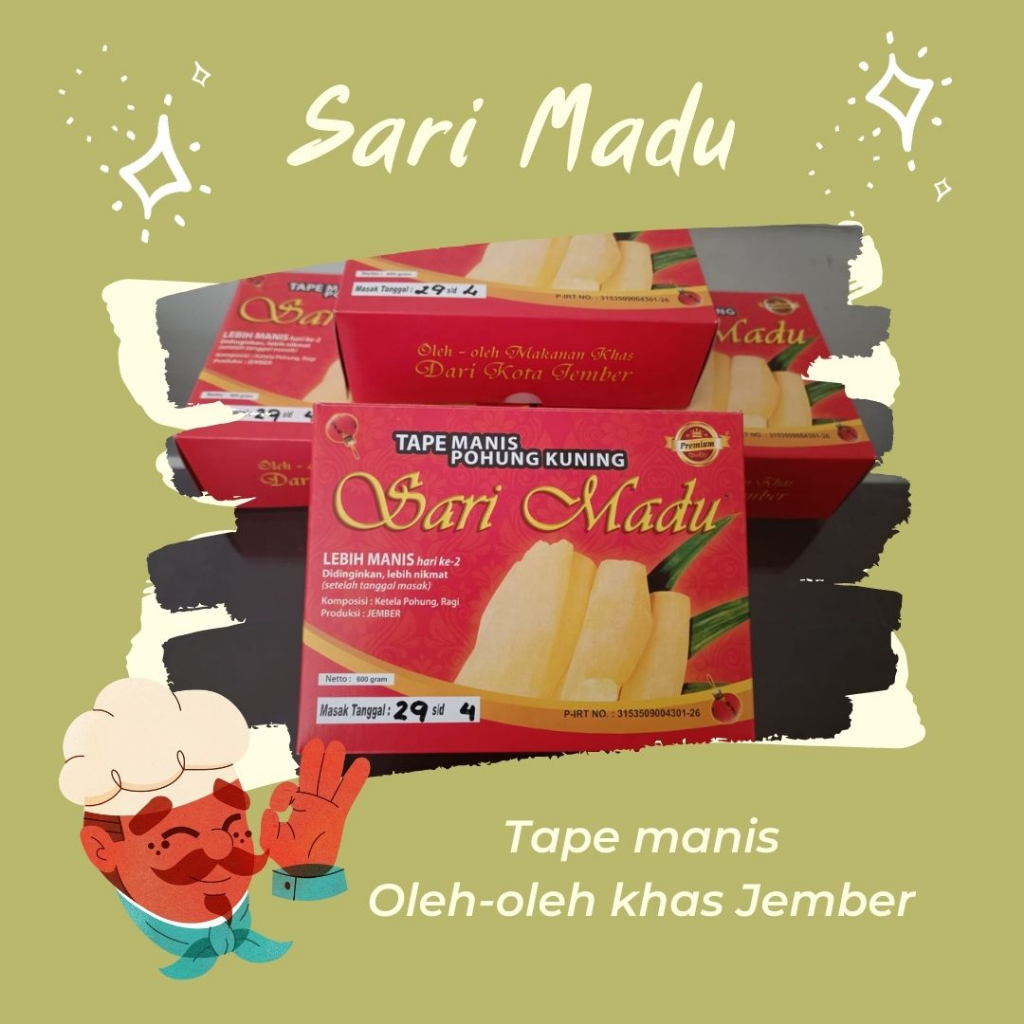 

Tape SARI MADU khas Jember (600 gram)