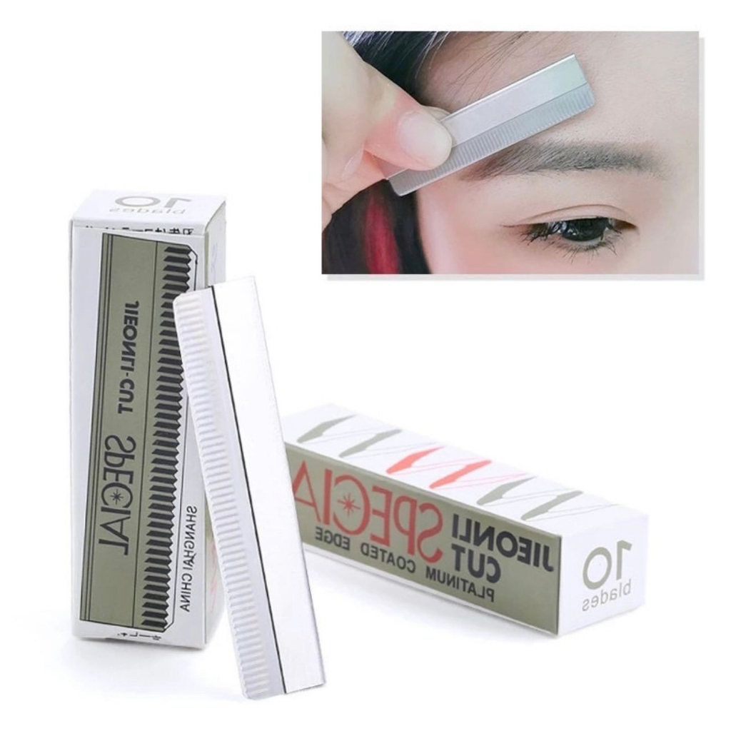 PISAU CUKUR SULAM ALIS PLATINUM ISI 10PCS || EYEBROW TRIMMER CUKURAN ALIS TAJAM - BD