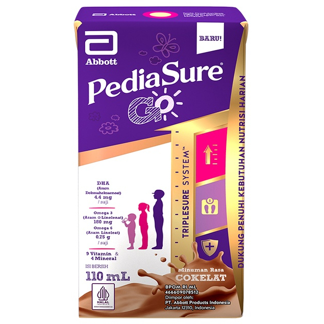 Pediasure Go Vanila / Coklat Formula UHT 110ml