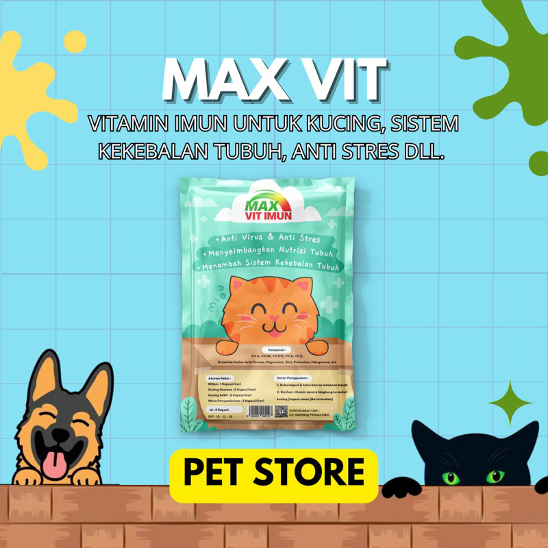 VITAMIN anti virus anti body Kucing MAX VIT IMUN anti stress