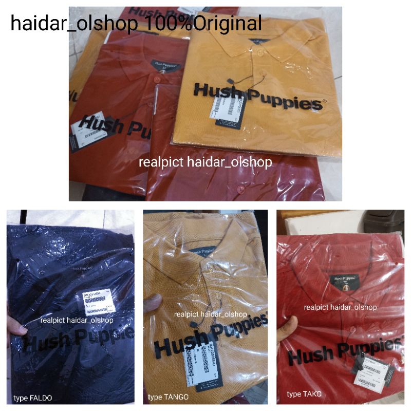 Original Hush Puppies Kaos Polo shirt Pria Tako Faldo Tango Ready