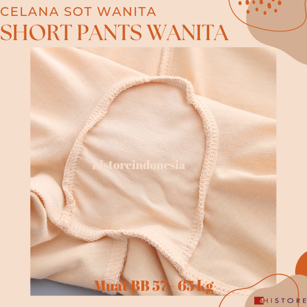 [HI] Short Pants Wanita Seamless Fit 257 Sot Pan Celana Pendek Ketat BB 57-65 kg