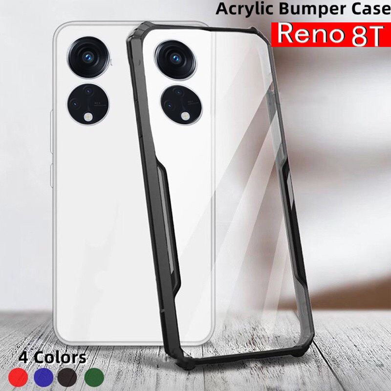 FUZE BUMPER ANTI SHOCK CASE OPPO RENO 8/ RENO 8T SHOCKPROOF ACRYLIC TRANSPARANT