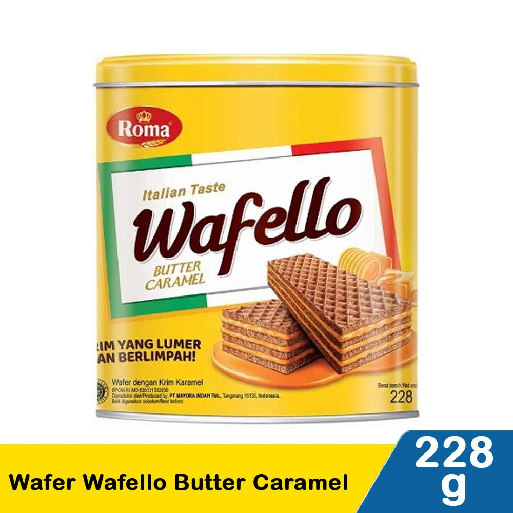 

Roma Wafello Butter Caramel Kaleng 228gr