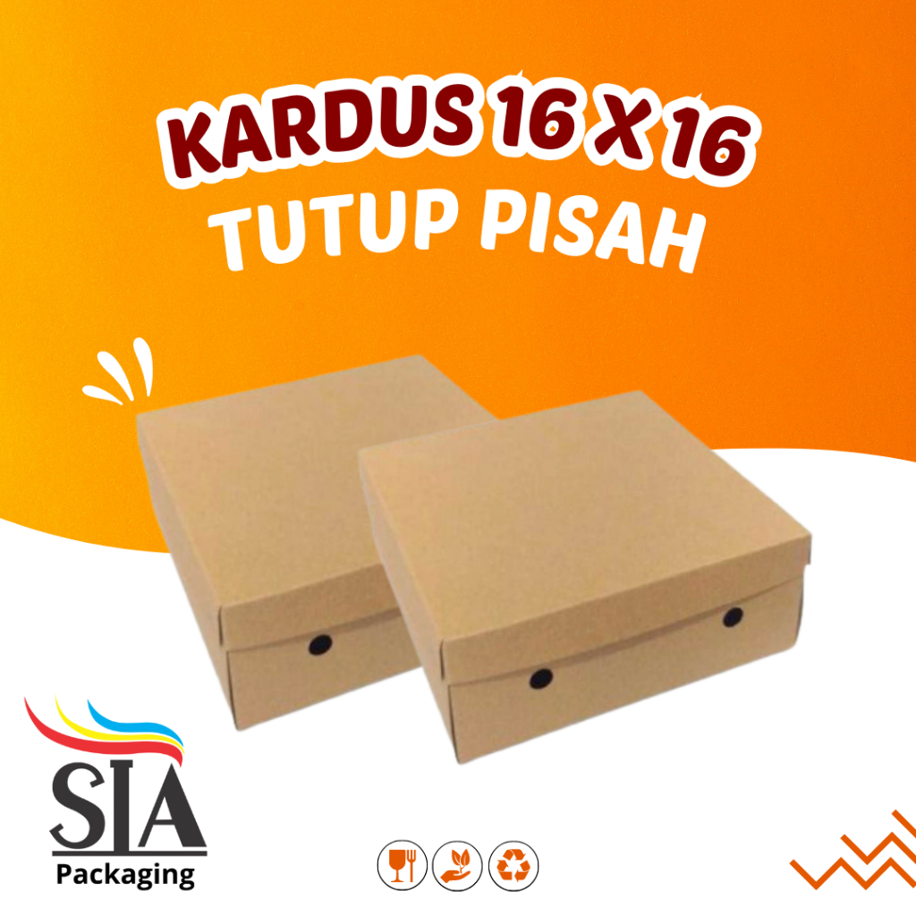 KARDUS R8, 18 X 18 GS SELIP, 18 X 18 TUTUP PISAH | KARDUS MAKAN | KARDUS SNACK