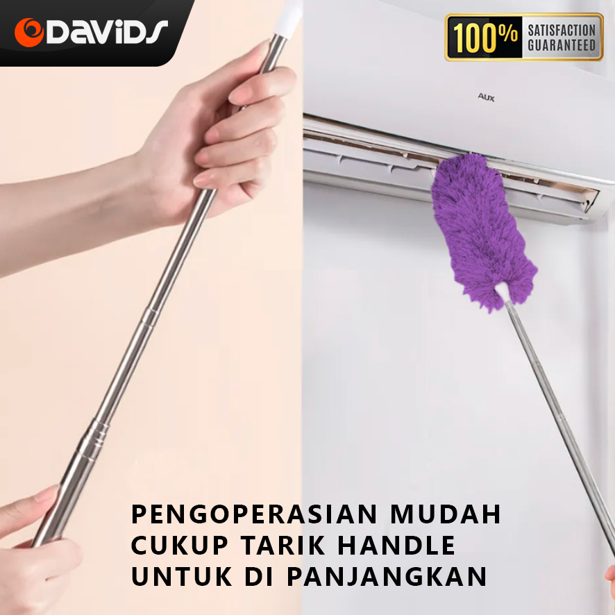 Kemoceng Microfiber Panjang Pembersih Debu Plafon Rumah Teleskopik