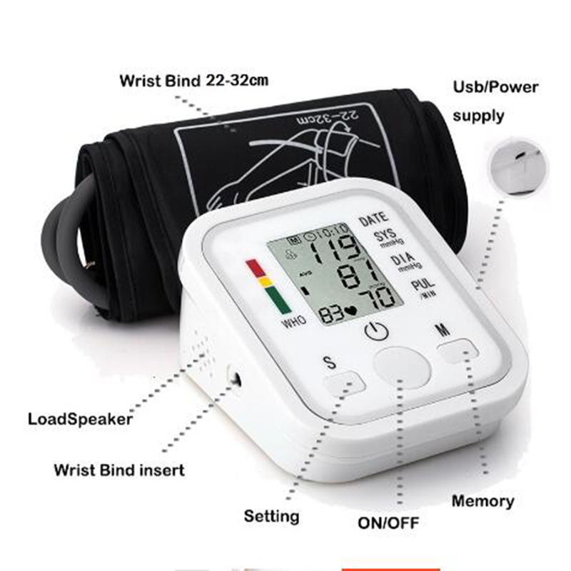 Monitor Tekanan Darah Pergelangan Tangan Digital Otomatis / Sphygmomanometer / Tonometer / Tensiometer / Heart Rate Pulse Meter / Monitor BP