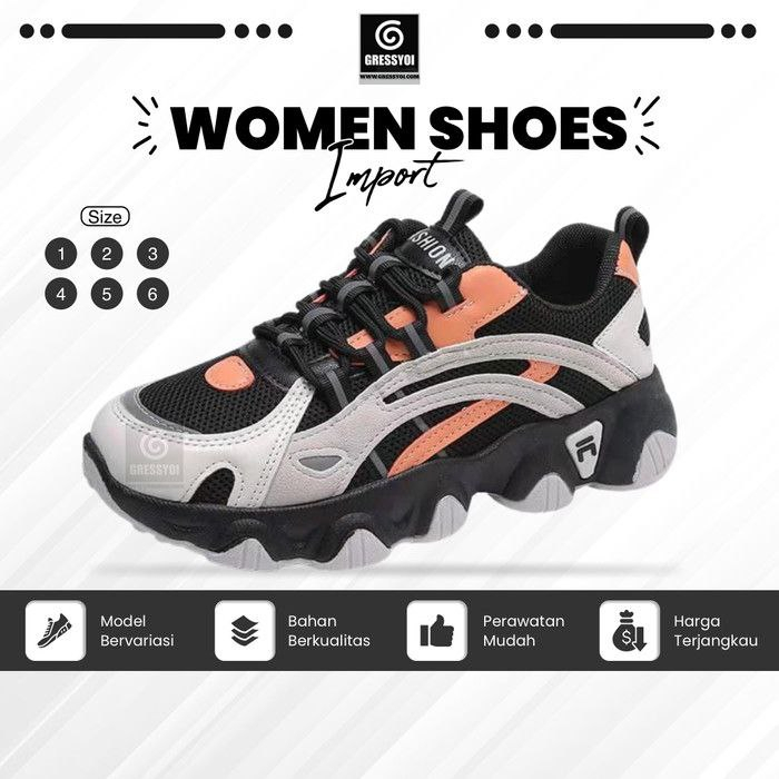 sepatu wanita import sneakers ori
