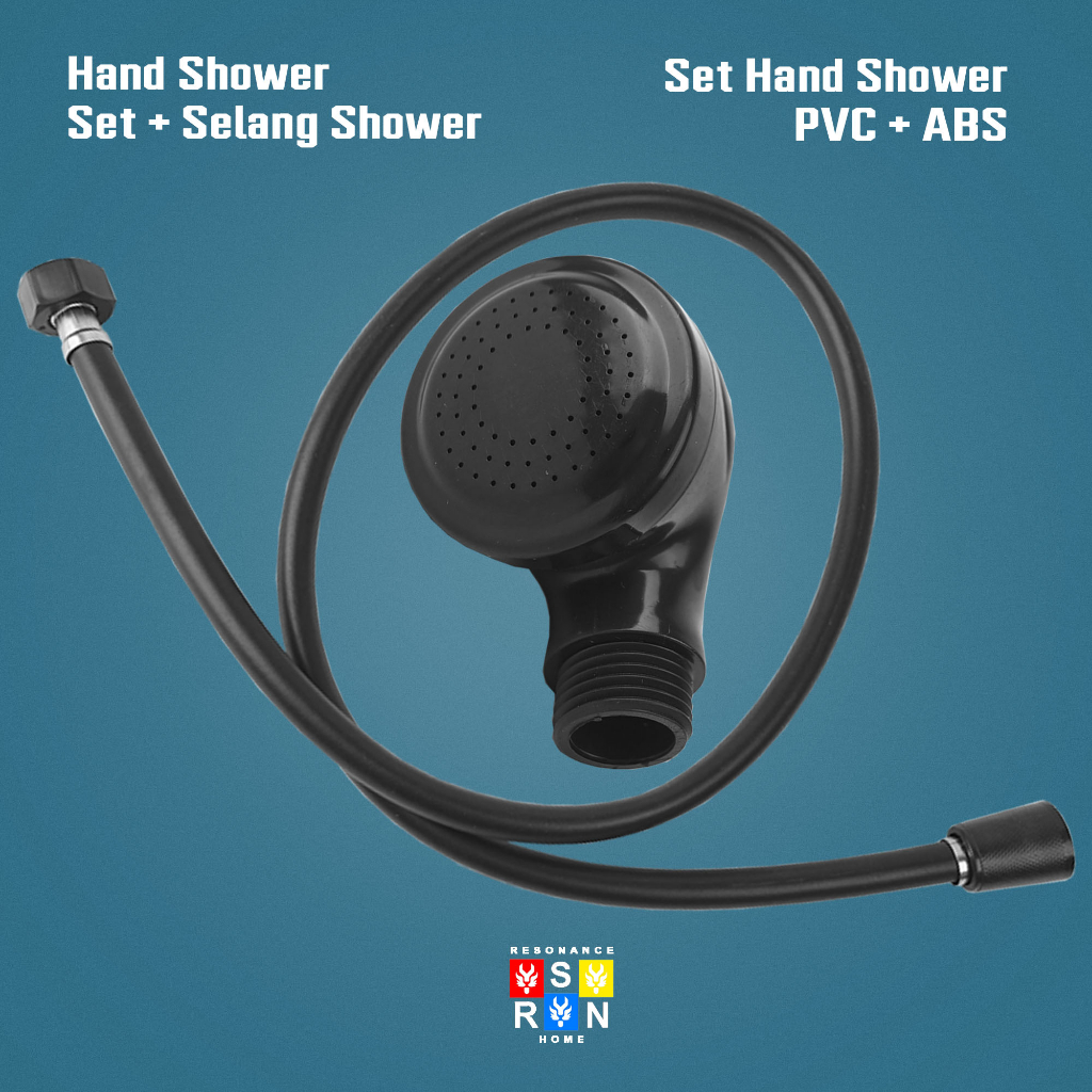 Set hand Shower / PVC Hitam 1M Resonance Home