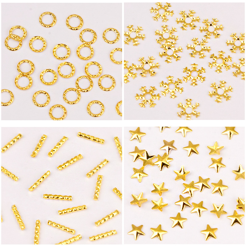 1 Bag Hiasan Kuku Bentuk/ Bulan Bahan Metal Untuk Aksesoris Nail Art 3D metal nail decorations / Manicure Diy