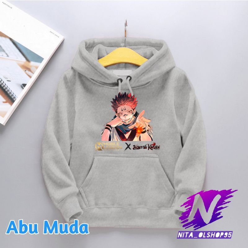 jaket hoodie sweater anak jujutsu kaisen mobile legends