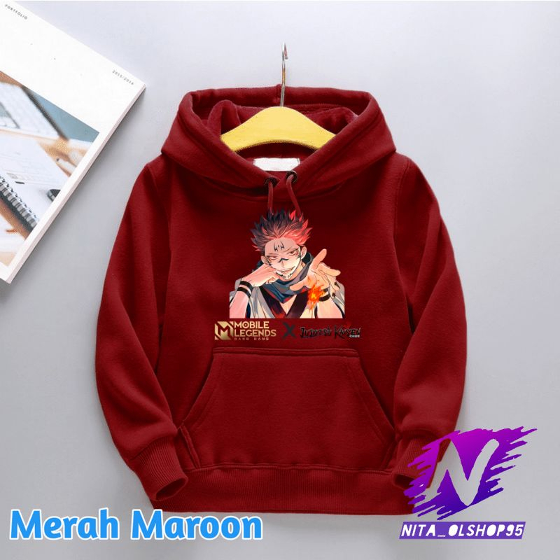 jaket hoodie sweater anak jujutsu kaisen mobile legends