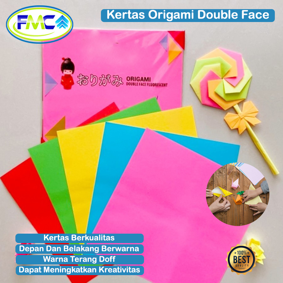 Kertas Origami Warna Pastel 2 Sisi Lembar Warna Warni Origami Paper Kerajinan Kreasi DIY Serbaguna