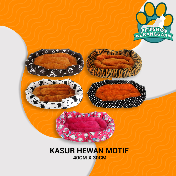 Kasur Tempat TIdur Kucing anjing Bantal Hewan Motif