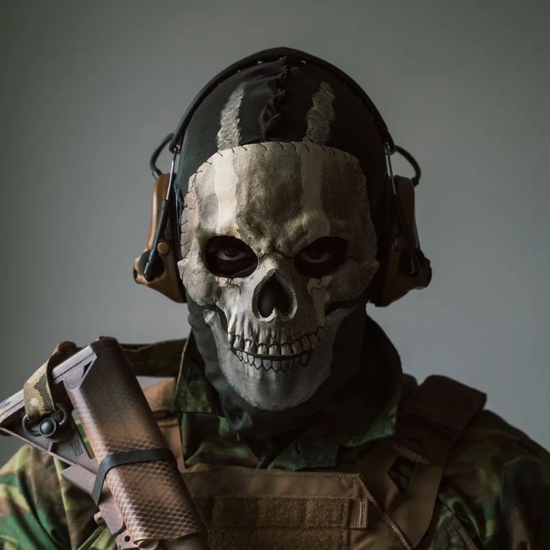 Topeng Masker Ghost Aksesoris Cosplay Game COD : Ghost Modern Warfare