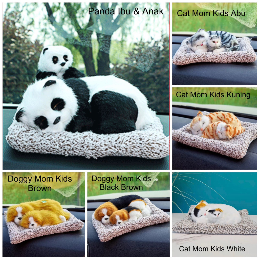 Dashboard Pajangan Boneka Lucu Arang Bambu Penghilang Bau Kabin Mobil Kamar Ruangan Hiasan Cat Dog Kucing Anjing Aksesoris Interior Mobil Ruangan Panda Ion Negatif Steril Udara Souvenir Hadiah Gift