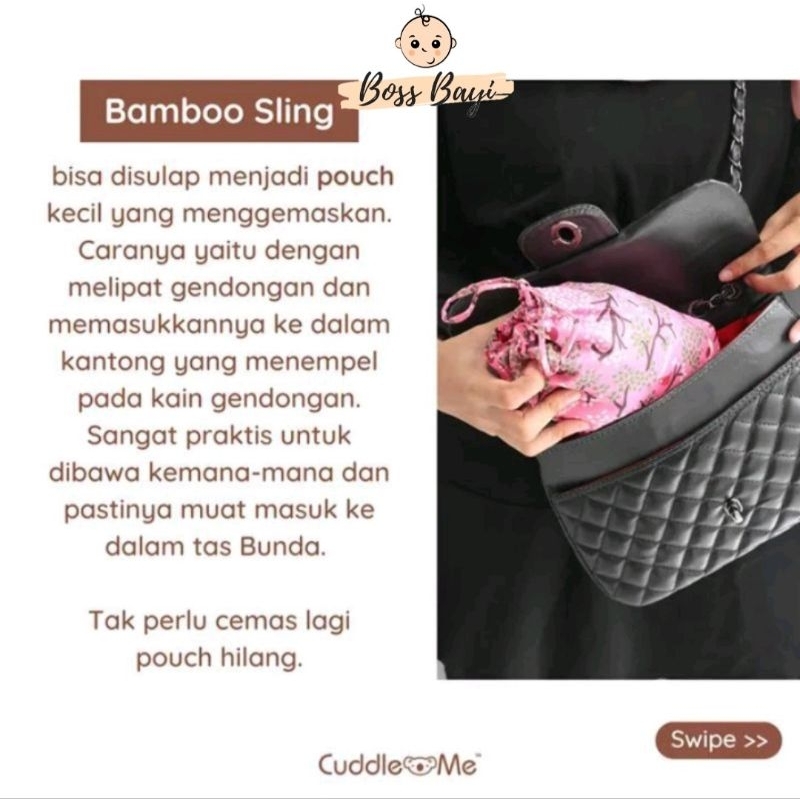 CUDDLE ME - RINGSLING BABY / Gendongan Bayi bahan Bamboo