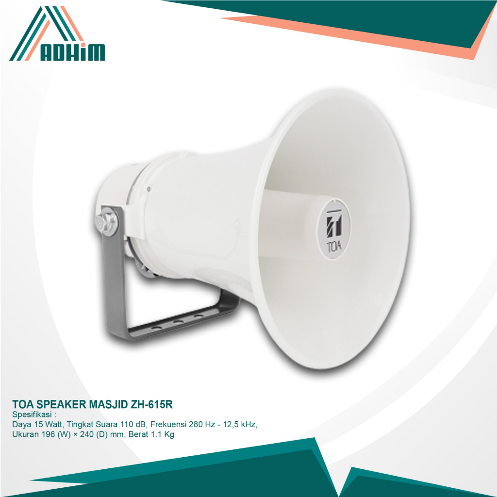 Toa Speaker Masjid Zh-615R Toa Corong Bulat 15 Watt