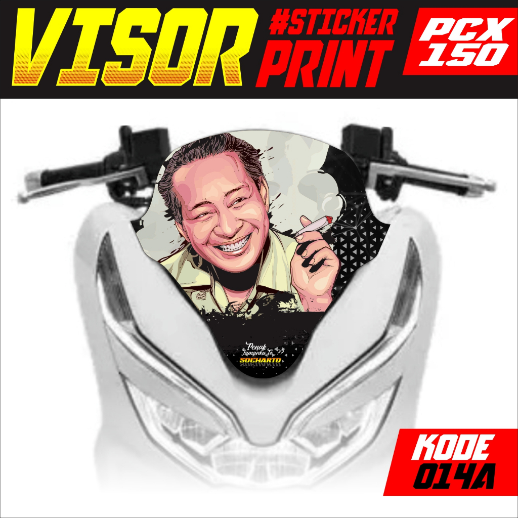 Sticker visor honda pcx 150 variasi visor honda pcx 150