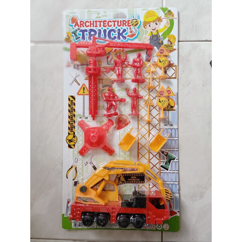 OCT 6734 - MAINAN ANAK TRUCK ARSITEK SET RAMBU RAMBU