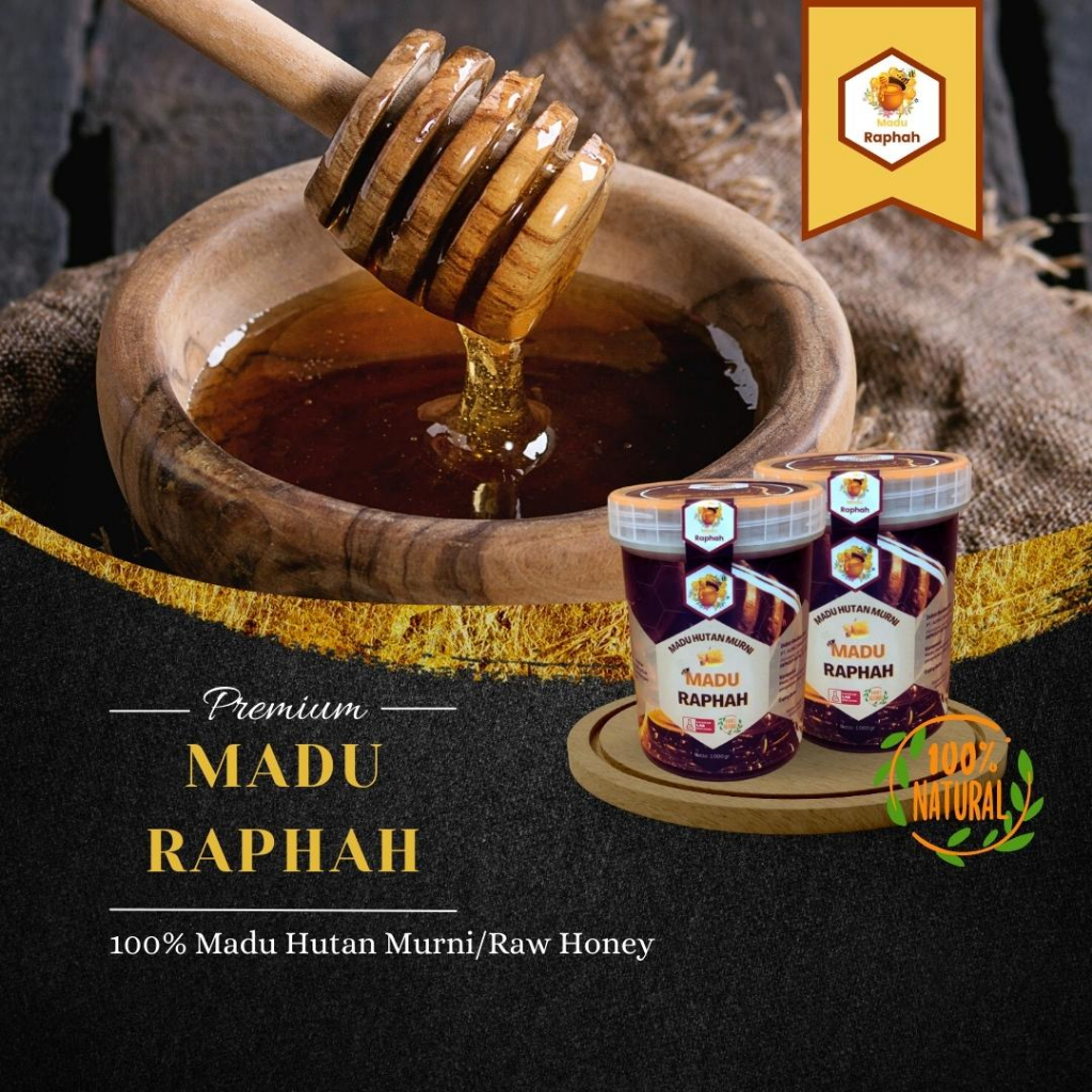 

Madu Raphah 1000 gr Madu Hutan Murni, Madu Mentah (Raw Honey)