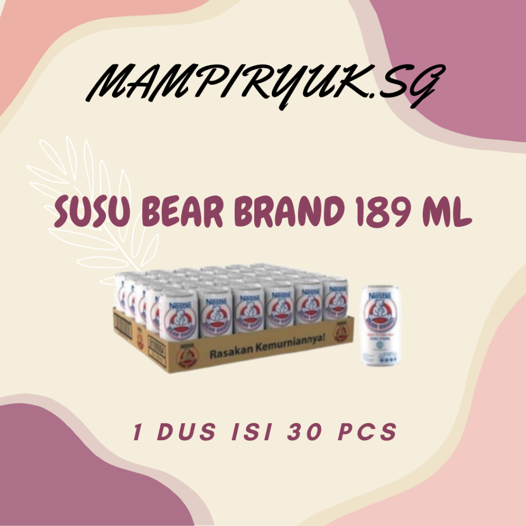 

[DUS/KARTON] SUSU BEAR BRAND 189ML SUSU STERIL 1 DUS ISI 30 PCS