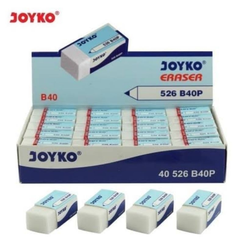 

[ BOX ISI 40 ] PENGHAPUS PENSIL JOYKO B40P PUTIH ORIGINAL