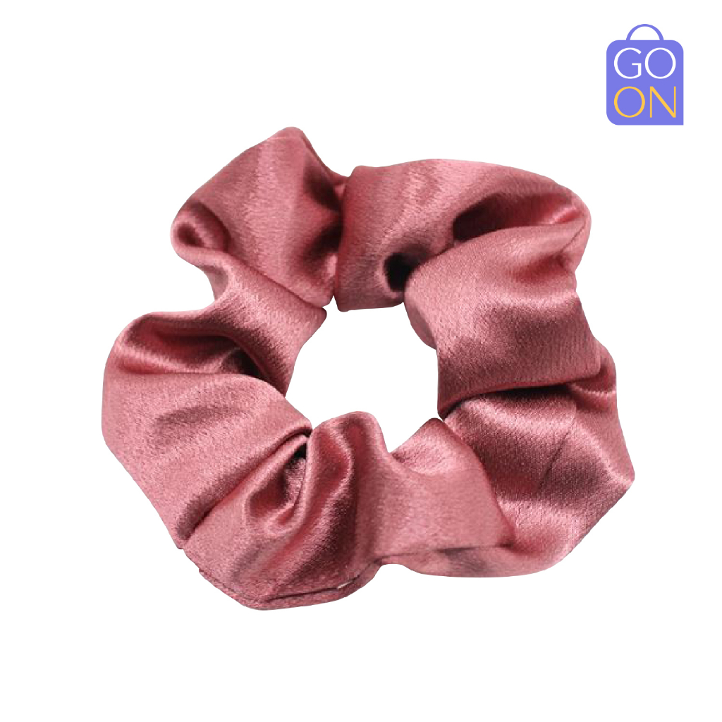 GO ONLINE Scrunchie Bahan Satin - Kunciran Ikat Rambut Korea Cepol Hijab / Jilbab [ Gratis Ongkir / Cod ]