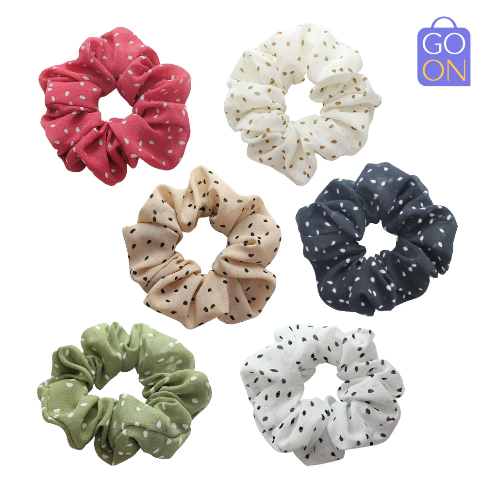 GO ONLINE Scrunchie - Kunciran Ikat Rambut Korea Cepol Hijab / Jilbab [ Gratis Ongkir / Cod ]