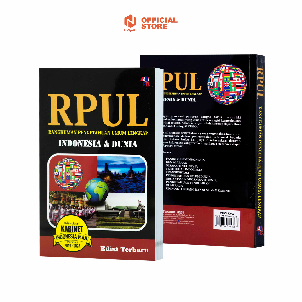Buku RPUL Indonesia & Dunia untuk SD & Umum HVS Kabinet 2019-2024 terbaru