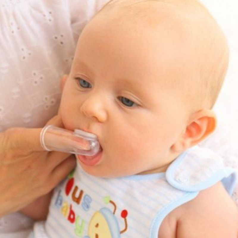 DOMMO - D6155 Sikat Gigi Bayi 5607 / Sikat Gigi Jari / Finger Tooth Brush / Pembersih mulut Silikon / Baby Teeth Cleaner