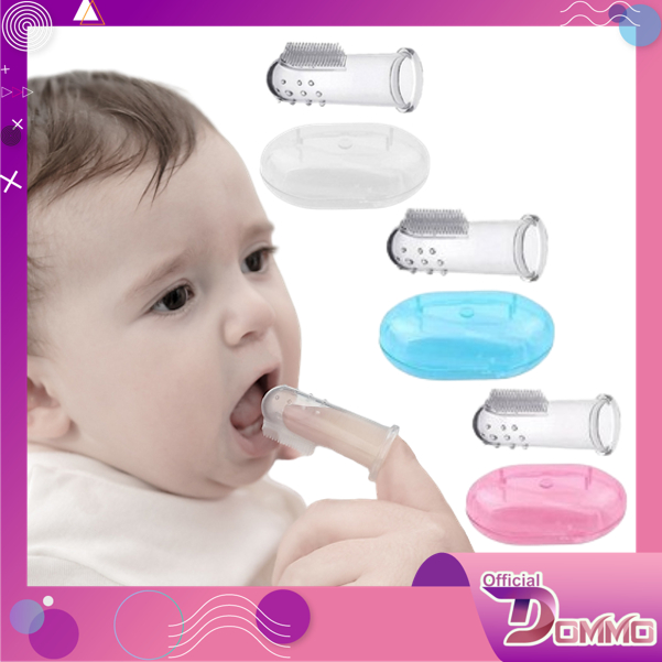 DOMMO - D6155 Sikat Gigi Bayi 5607 / Sikat Gigi Jari / Finger Tooth Brush / Pembersih mulut Silikon / Baby Teeth Cleaner