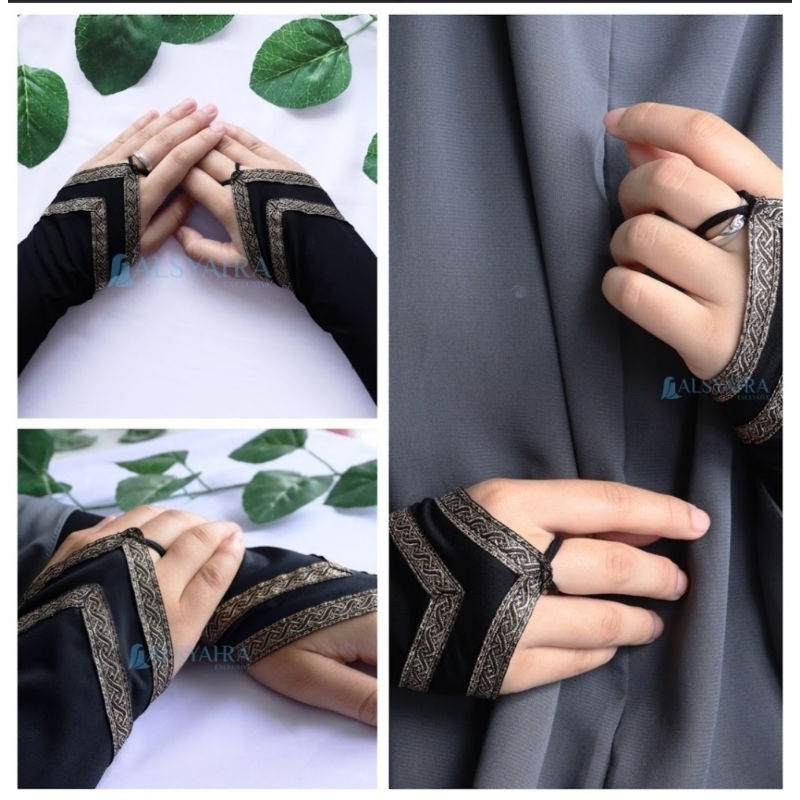 Handsock Motif Kiswah Duo/Sarung Tangan Muslimah  Haji Dan Umroh