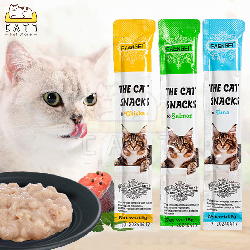 【Cat7】Snack Hewan Peliharaan Cemilan Kucing Cat Strip 15g/strip Kuing Kecil dan Kucing Besar Snack Pengemukan Kucing Pelengkapa Hewan Peliharaan