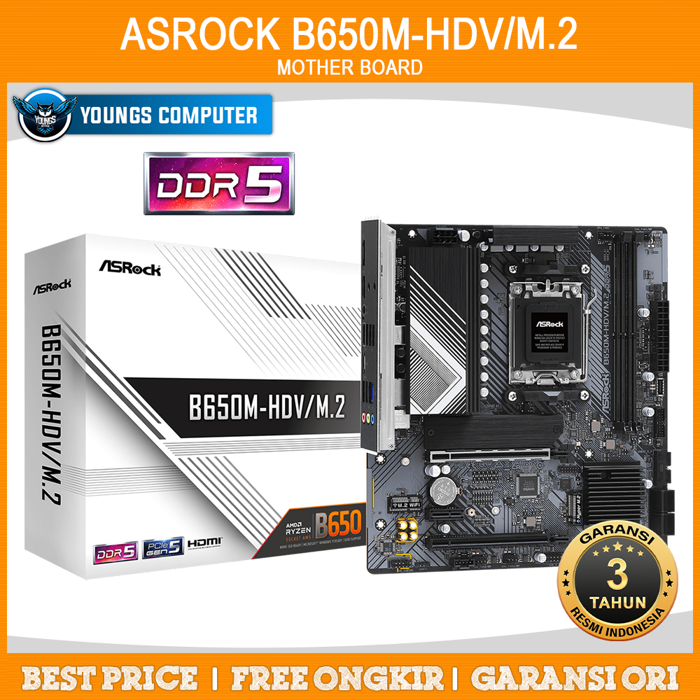 ASROCK B650M-HDV/M.2 | MOTHERBOARD AMD AM5 DDR5 Micro-ATX