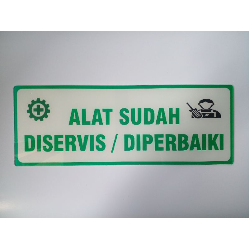 

Akrilik Alat Sudah Diservis / Diperbaiki | Alat Belum Diservis / Diperbaiki
