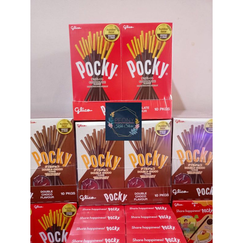 Glico Snack POCKY 47gr/cokelat biskuit stick poky/stik coklat 47 gr