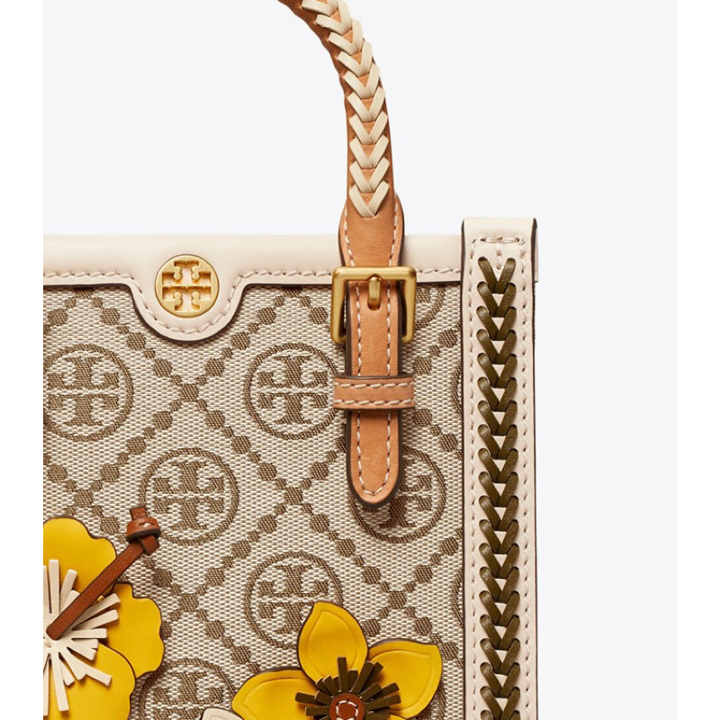 Tory Burch T Monogram Jacquard Mini Tote - Brown 87146