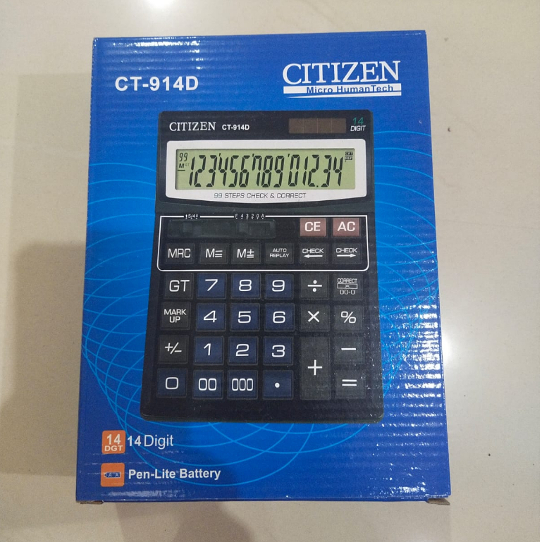 

Kalkulator Citizen CT 914 D Calculator Alat Hitung 14 digit
