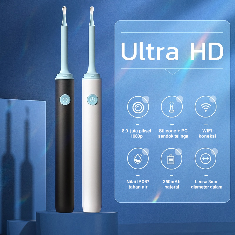 AmazeFan korek kuping LED smart Pembersih Telinga korek kuping kamera led korek kuping bayi alat pembersih telinga WIFI korek kuping waterproof earpick