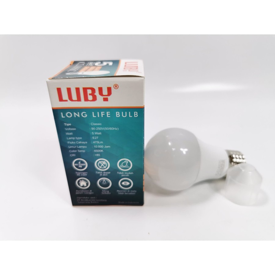 Lampu Bohlam Luby Classic 5W / 5 WATT 1 KARTON / COLY ISI 100 PCS