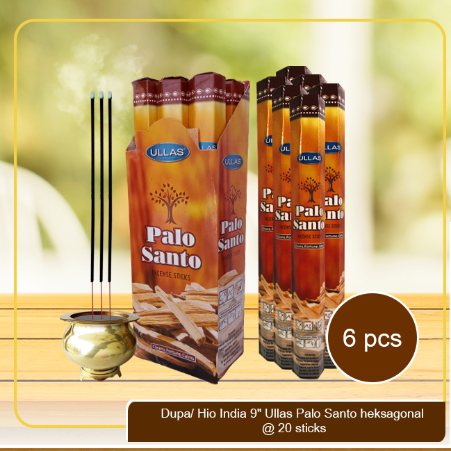 Dupa Hio India Wangi Palo Santo Ullas hexagon 1 box 6pcs @20 sticks