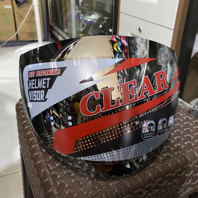 Kaca atau Visor KYT 2 Vision / Vision 1 Warna Silver/Pelangi/Hitam/Bening