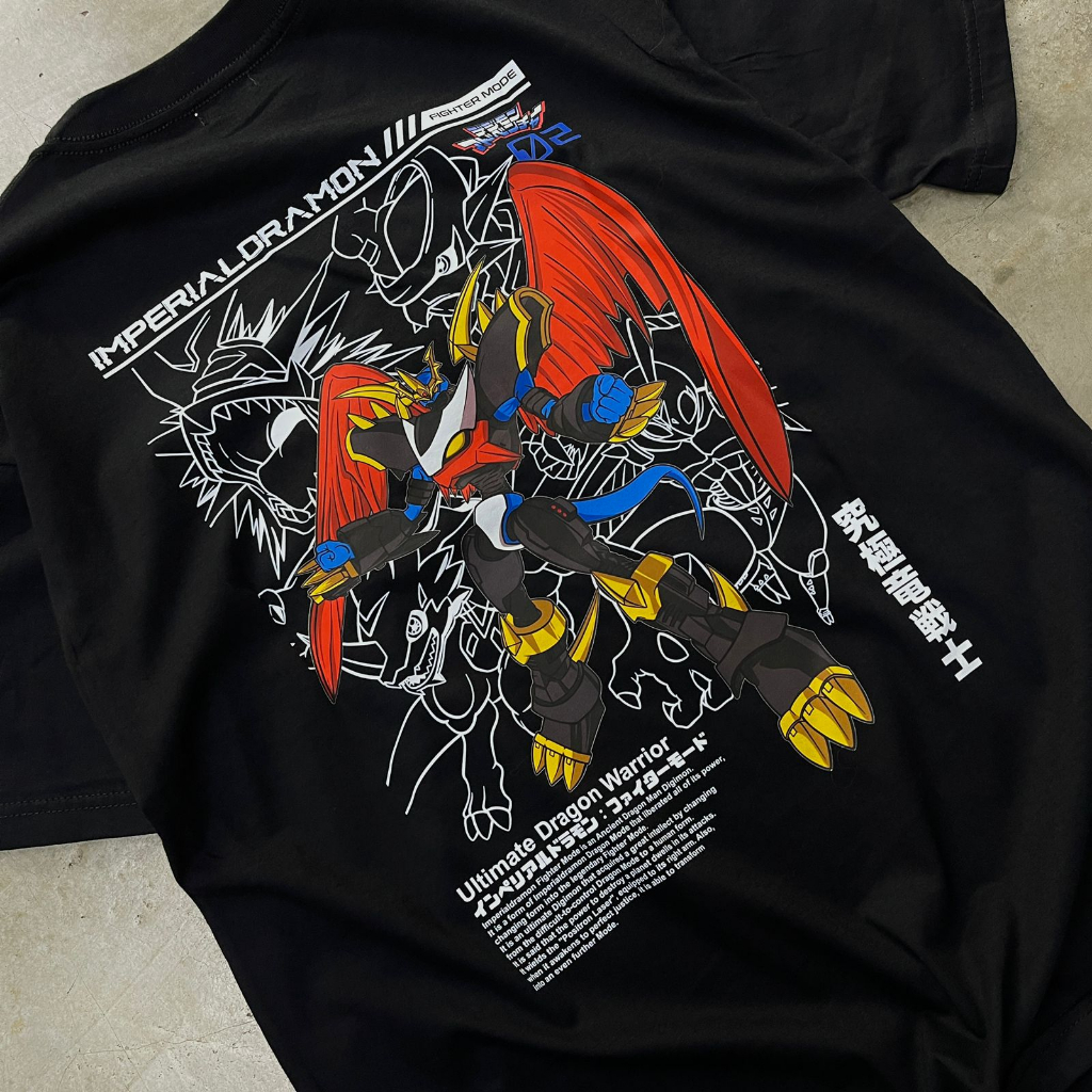 TORIZU Tshirt Digimon Imperialdramon Fighter Mode Anime Manga Premium Unisex