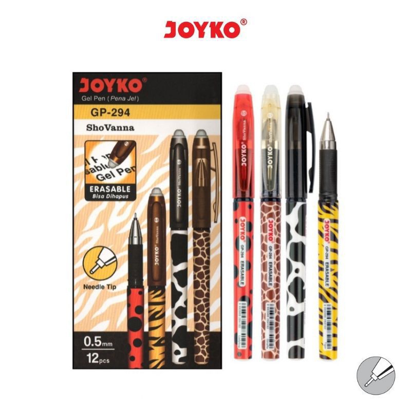 

( PERKOTAK ISI 12 PCS ) GP-294 Pena Erasable Gel Pen Pulpen Bisa Dihapus Joyko ShoVanna Gel 0.5 mm