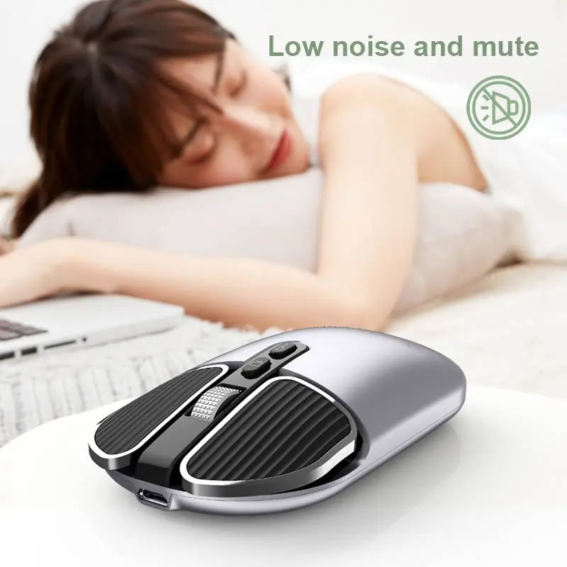 Wireless Mouse Silent Click Gaming Slim Rechargeable Laptop Komputer