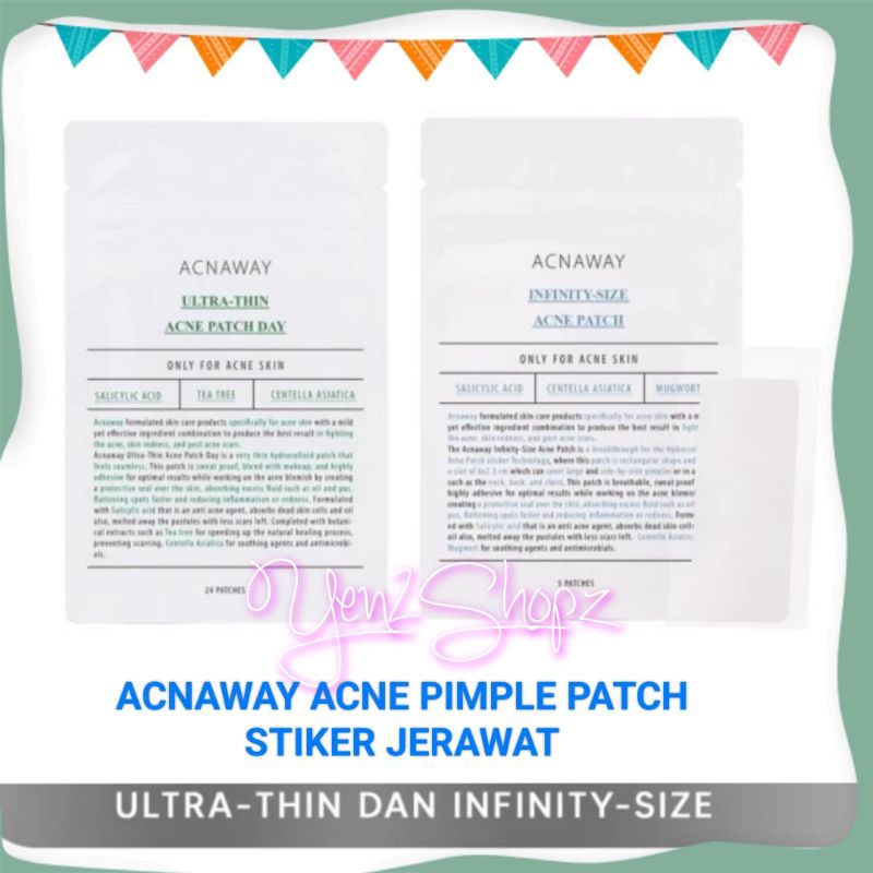 ACNAWAY ACNE PIMPLE PATCH STIKER JERAWT ULTRA THIN DAN INFINITY SIZE