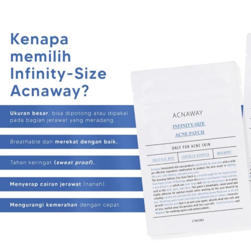 ACNAWAY ACNE PIMPLE PATCH STIKER JERAWT ULTRA THIN DAN INFINITY SIZE